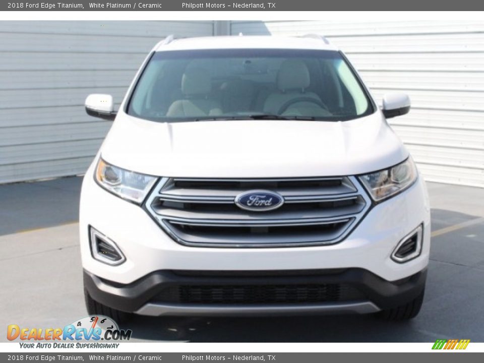 2018 Ford Edge Titanium White Platinum / Ceramic Photo #2