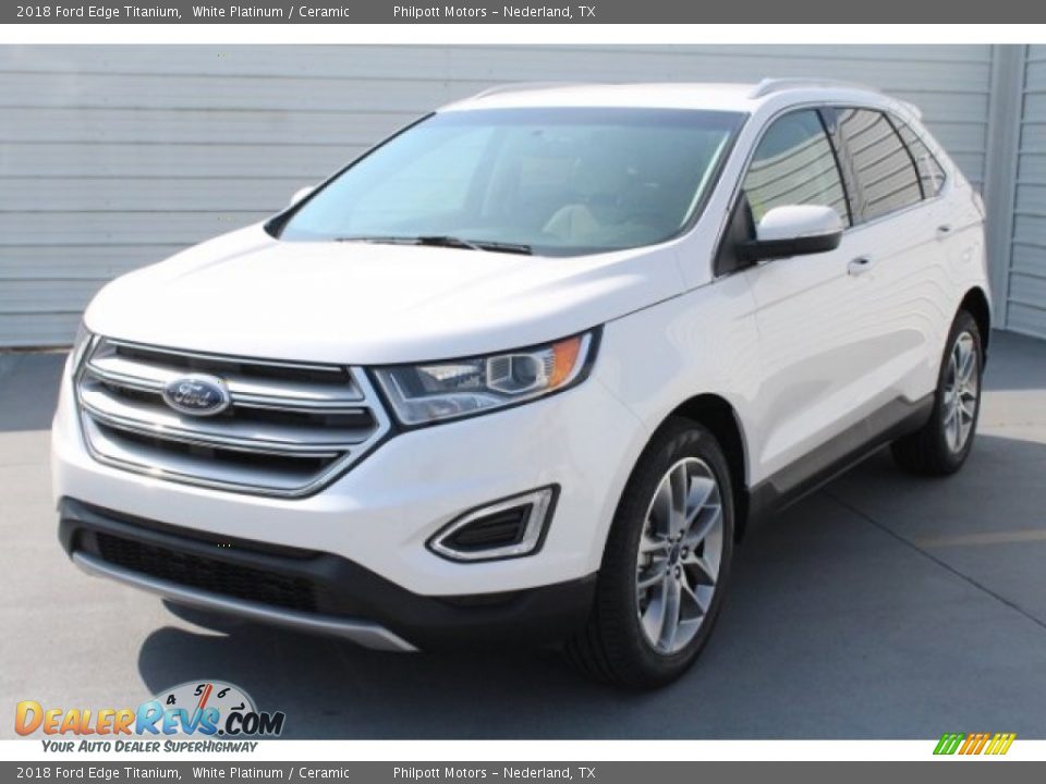 2018 Ford Edge Titanium White Platinum / Ceramic Photo #3