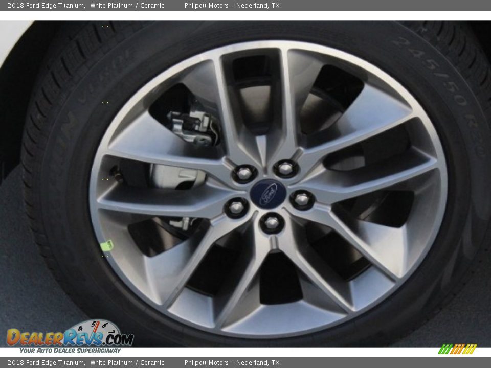 2018 Ford Edge Titanium White Platinum / Ceramic Photo #5