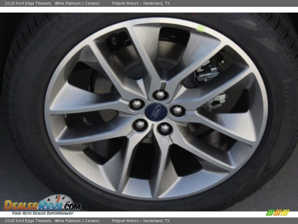 2018 Ford Edge Titanium White Platinum / Ceramic Photo #6