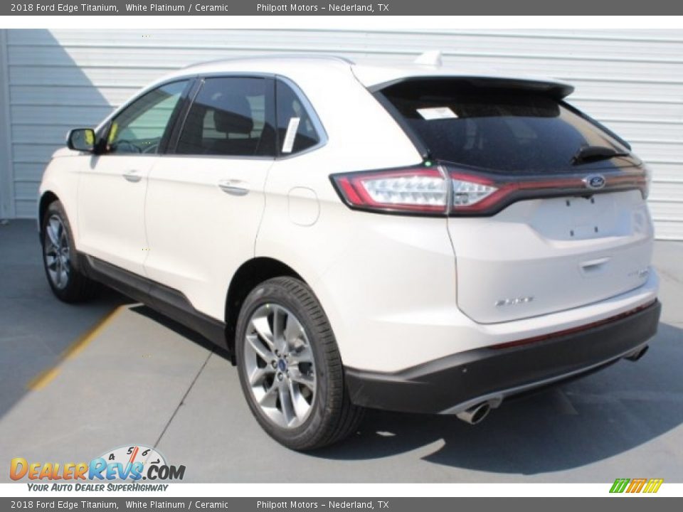 2018 Ford Edge Titanium White Platinum / Ceramic Photo #7