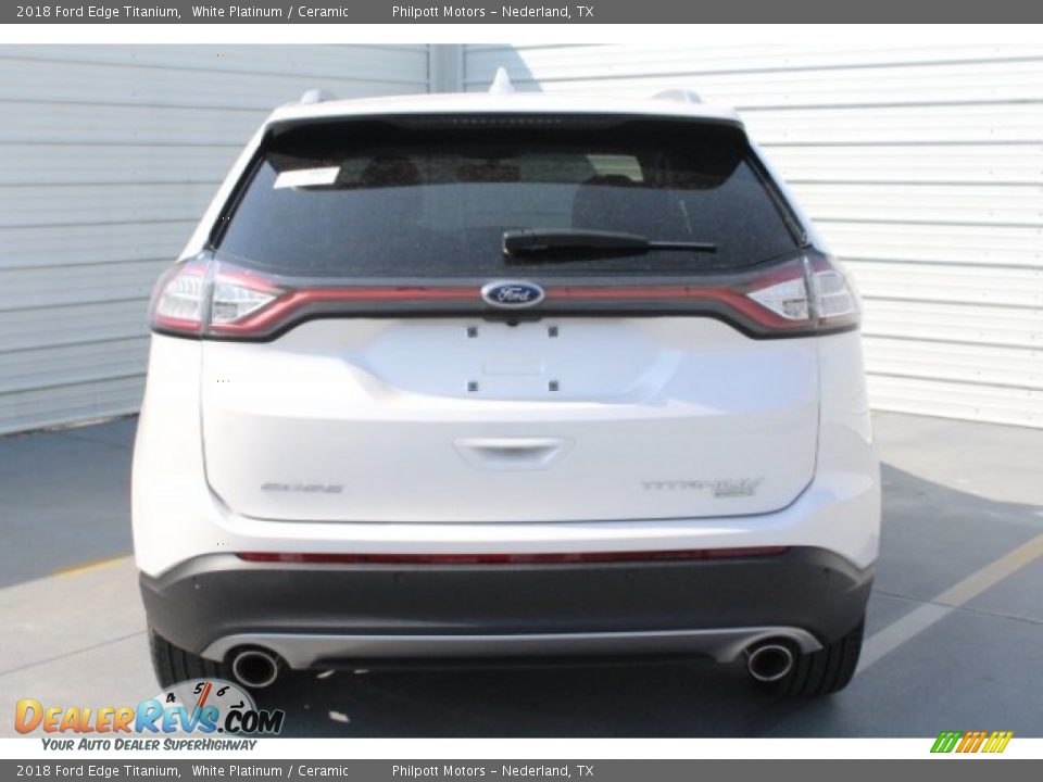 2018 Ford Edge Titanium White Platinum / Ceramic Photo #8