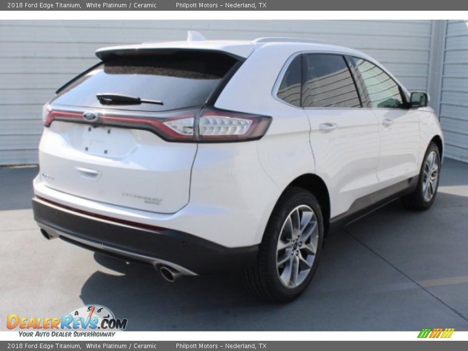 2018 Ford Edge Titanium White Platinum / Ceramic Photo #9
