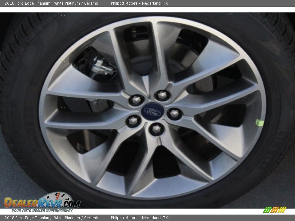 2018 Ford Edge Titanium White Platinum / Ceramic Photo #10