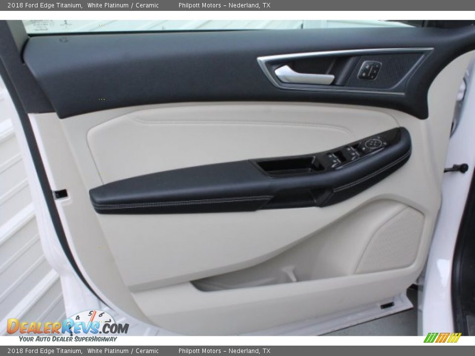 2018 Ford Edge Titanium White Platinum / Ceramic Photo #12