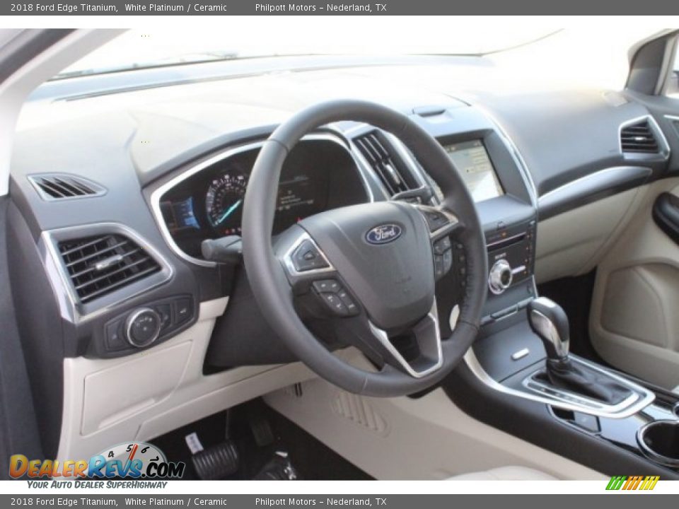 2018 Ford Edge Titanium White Platinum / Ceramic Photo #13