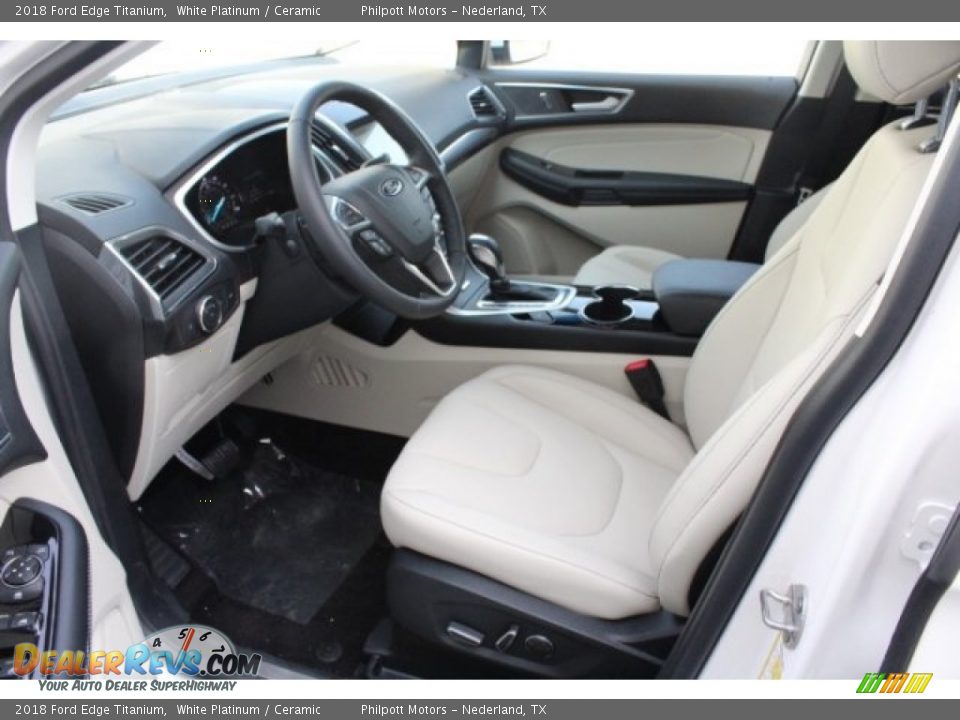 2018 Ford Edge Titanium White Platinum / Ceramic Photo #14