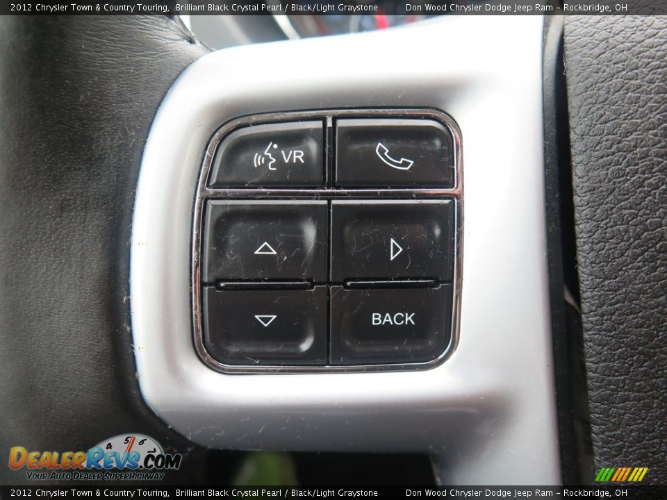2012 Chrysler Town & Country Touring Brilliant Black Crystal Pearl / Black/Light Graystone Photo #33