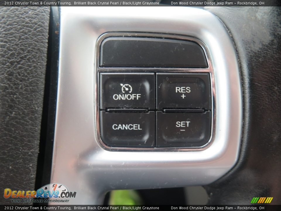 2012 Chrysler Town & Country Touring Brilliant Black Crystal Pearl / Black/Light Graystone Photo #34