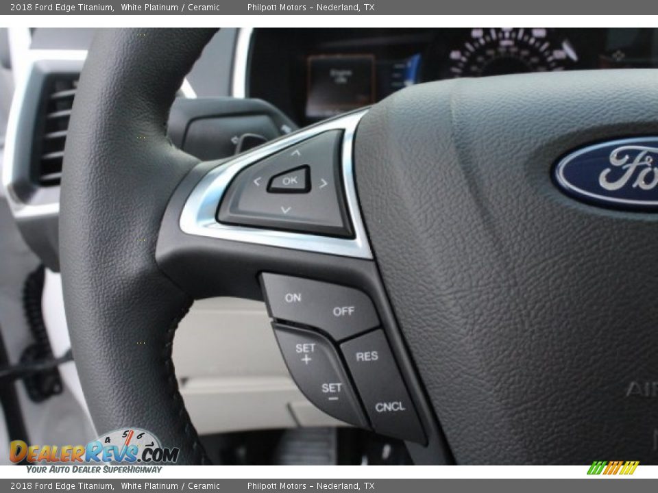 2018 Ford Edge Titanium White Platinum / Ceramic Photo #21