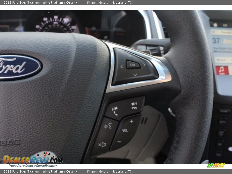 2018 Ford Edge Titanium White Platinum / Ceramic Photo #22
