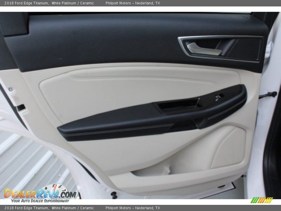 2018 Ford Edge Titanium White Platinum / Ceramic Photo #25