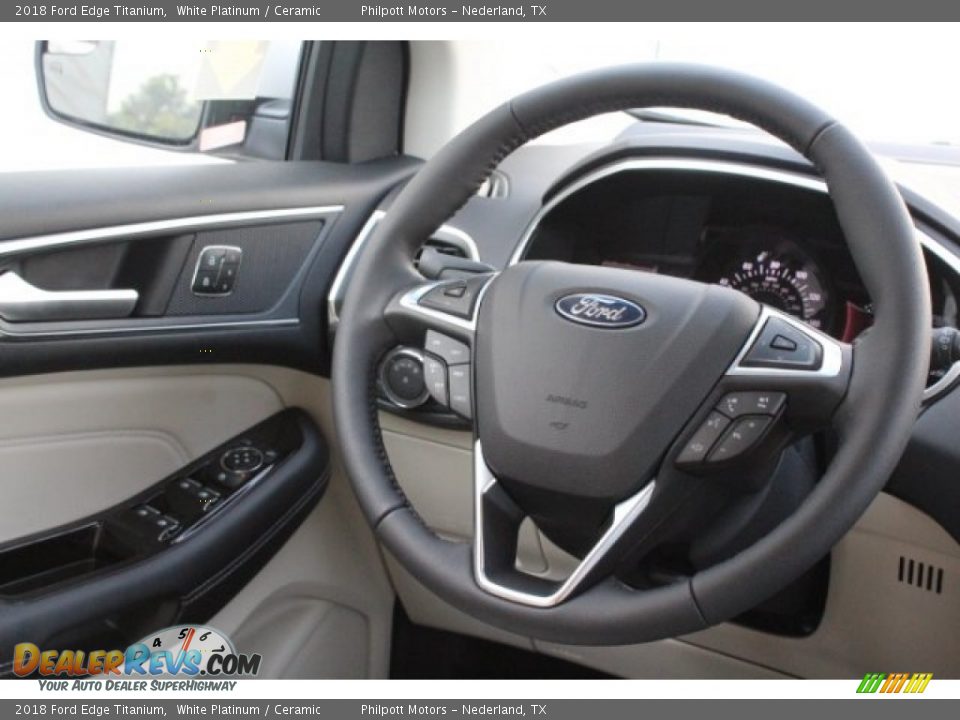2018 Ford Edge Titanium White Platinum / Ceramic Photo #28
