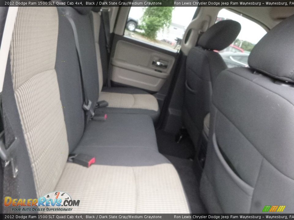 2012 Dodge Ram 1500 SLT Quad Cab 4x4 Black / Dark Slate Gray/Medium Graystone Photo #11