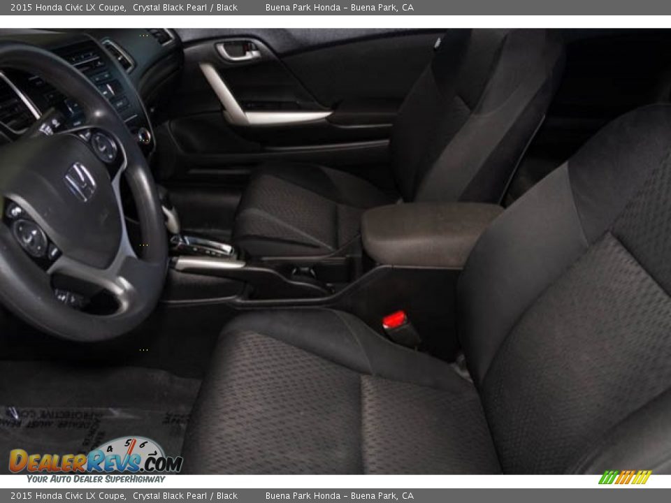 2015 Honda Civic LX Coupe Crystal Black Pearl / Black Photo #3