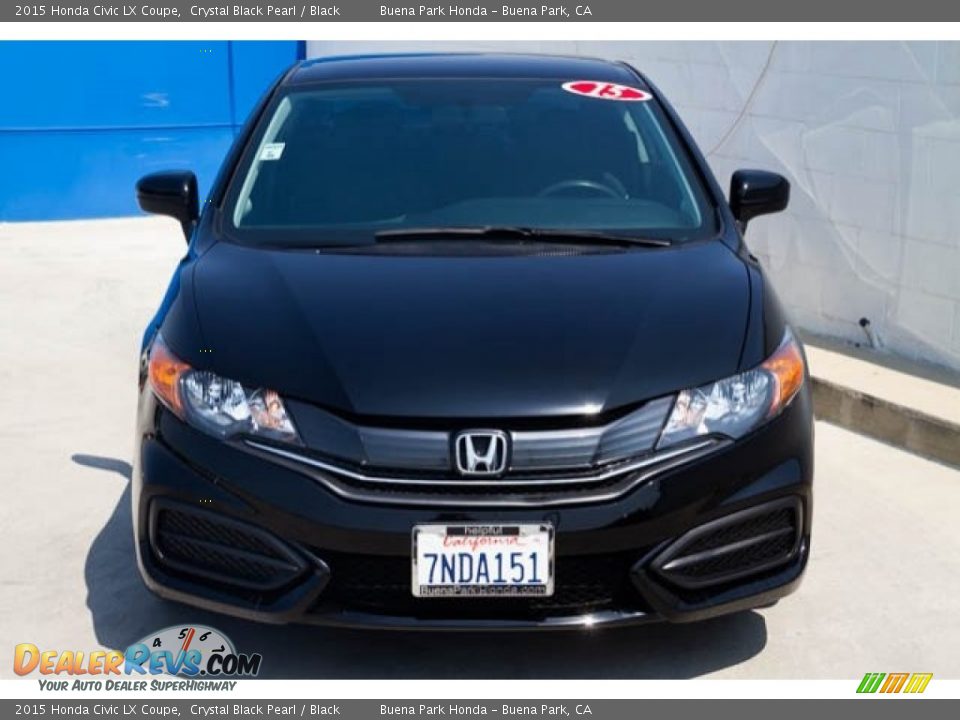 2015 Honda Civic LX Coupe Crystal Black Pearl / Black Photo #7