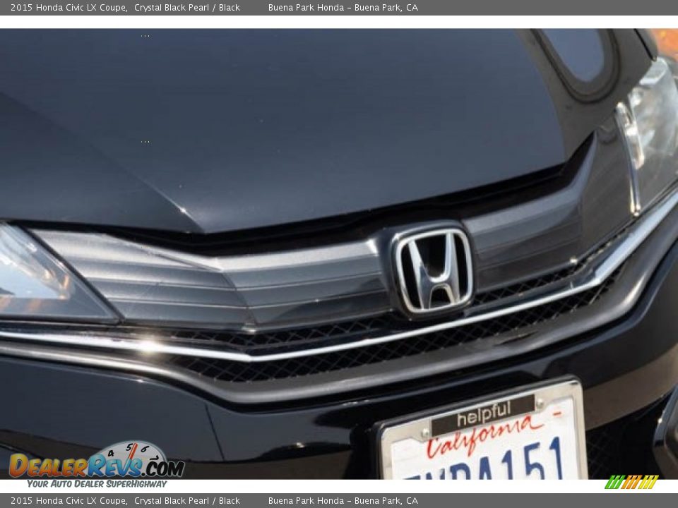 2015 Honda Civic LX Coupe Crystal Black Pearl / Black Photo #8