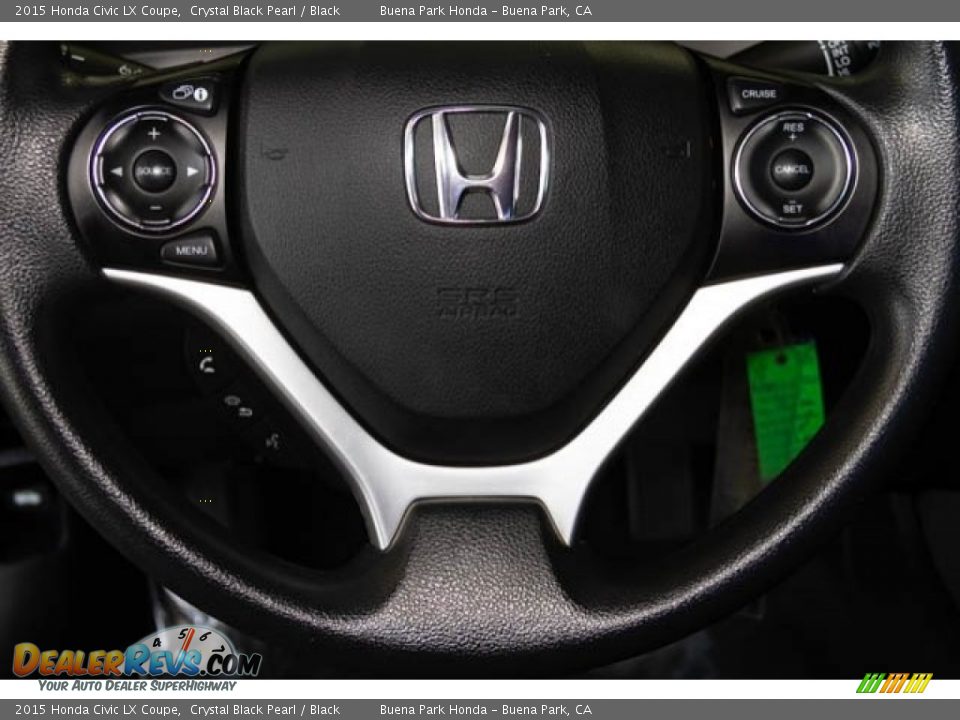 2015 Honda Civic LX Coupe Crystal Black Pearl / Black Photo #14
