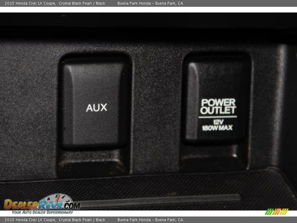2015 Honda Civic LX Coupe Crystal Black Pearl / Black Photo #15