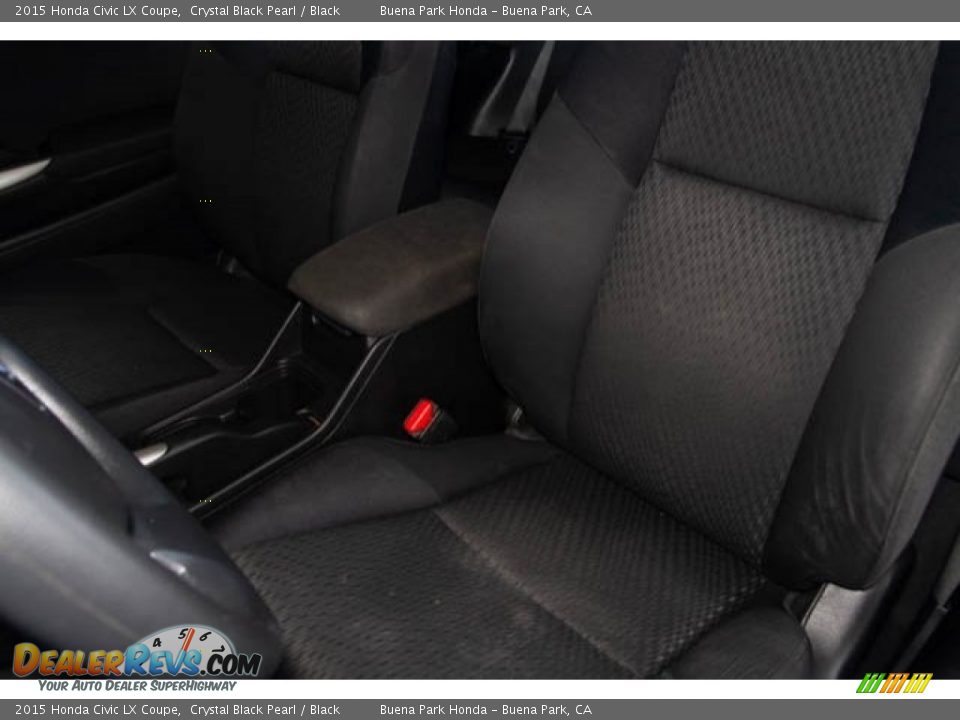2015 Honda Civic LX Coupe Crystal Black Pearl / Black Photo #16