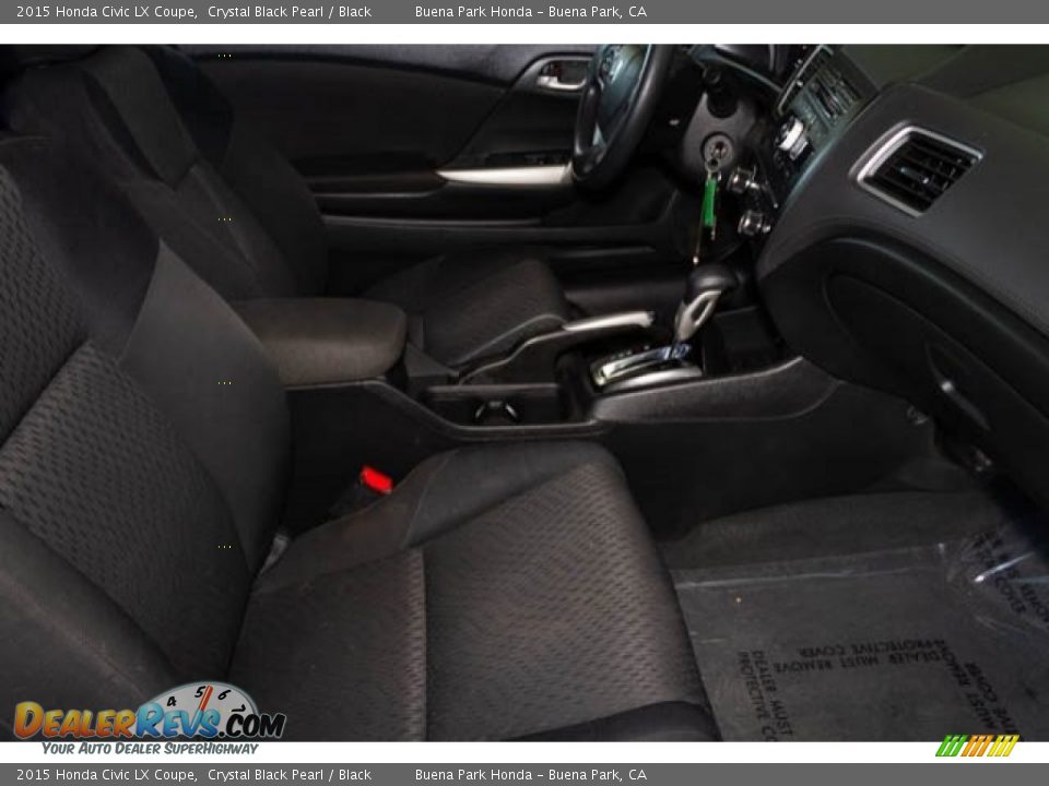 2015 Honda Civic LX Coupe Crystal Black Pearl / Black Photo #19
