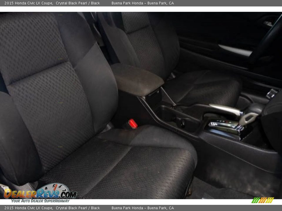 2015 Honda Civic LX Coupe Crystal Black Pearl / Black Photo #20