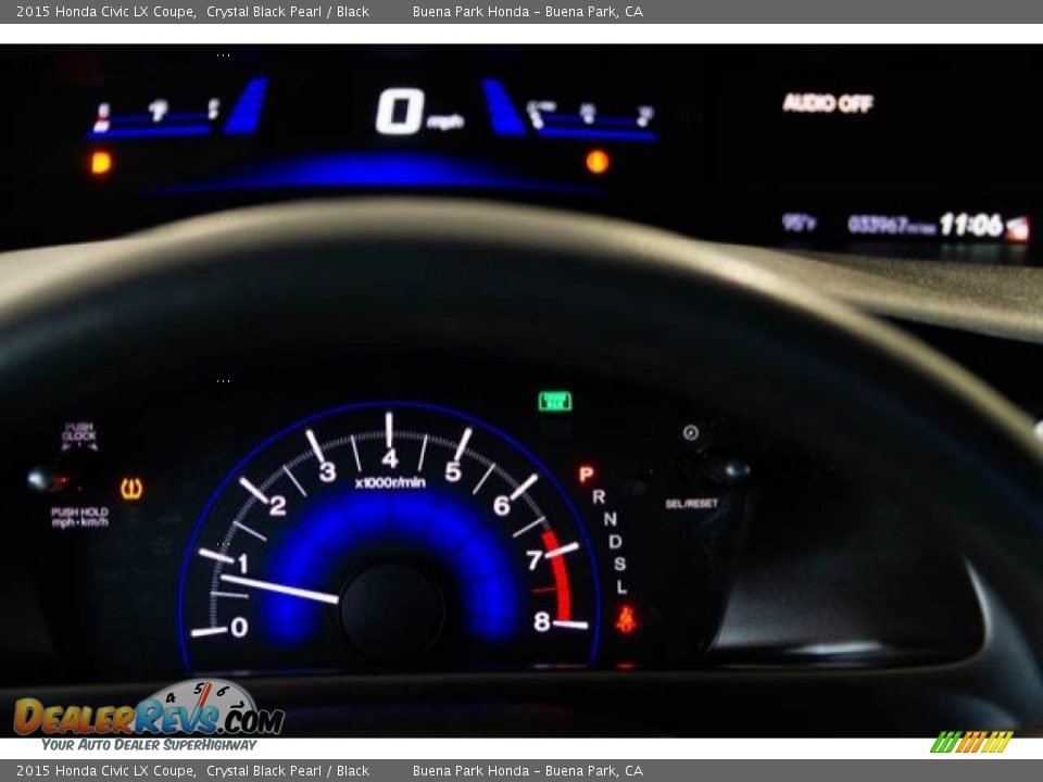 2015 Honda Civic LX Coupe Crystal Black Pearl / Black Photo #21