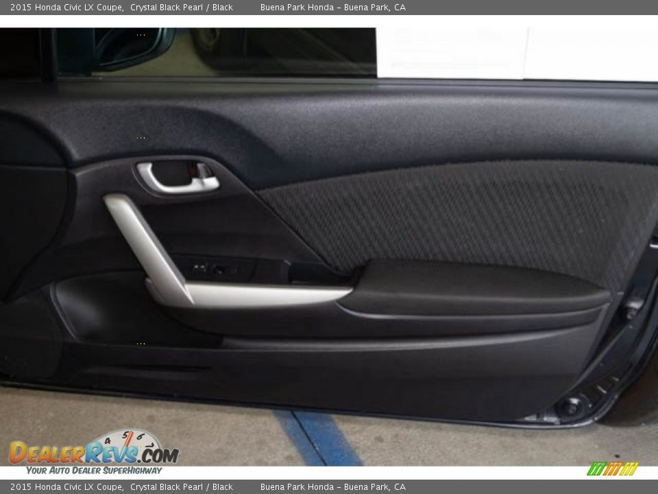 2015 Honda Civic LX Coupe Crystal Black Pearl / Black Photo #25