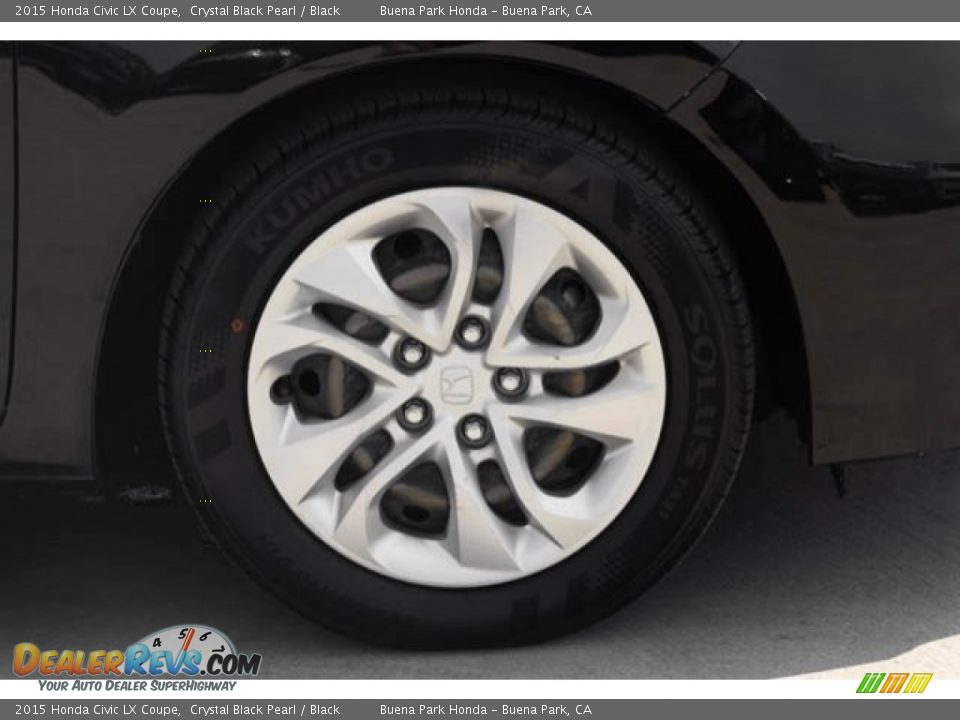 2015 Honda Civic LX Coupe Crystal Black Pearl / Black Photo #28