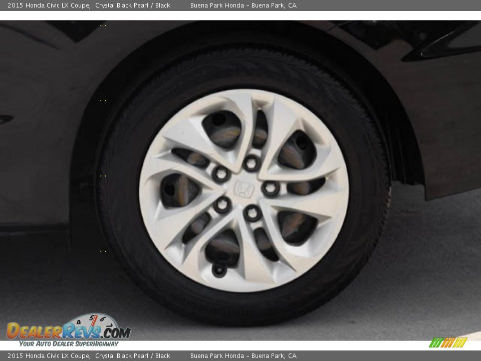 2015 Honda Civic LX Coupe Crystal Black Pearl / Black Photo #29