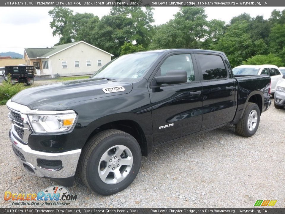 2019 Ram 1500 Tradesman Crew Cab 4x4 Black Forest Green Pearl / Black Photo #1