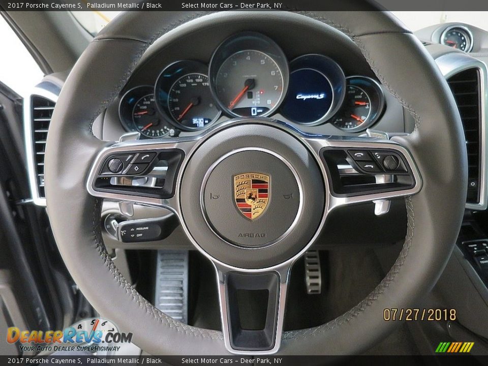 2017 Porsche Cayenne S Palladium Metallic / Black Photo #22