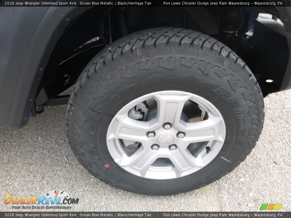 2018 Jeep Wrangler Unlimited Sport 4x4 Ocean Blue Metallic / Black/Heritage Tan Photo #9