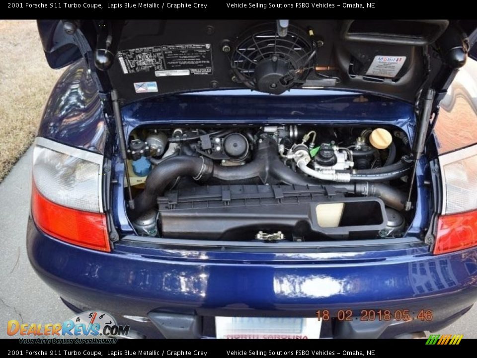 2001 Porsche 911 Turbo Coupe 3.6 Liter Twin-Turbocharged DOHC 24V VarioCam Flat 6 Cylinder Engine Photo #5