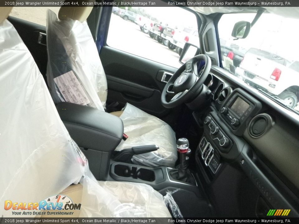 2018 Jeep Wrangler Unlimited Sport 4x4 Ocean Blue Metallic / Black/Heritage Tan Photo #10