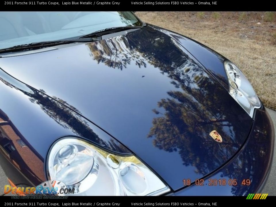 2001 Porsche 911 Turbo Coupe Lapis Blue Metallic / Graphite Grey Photo #8