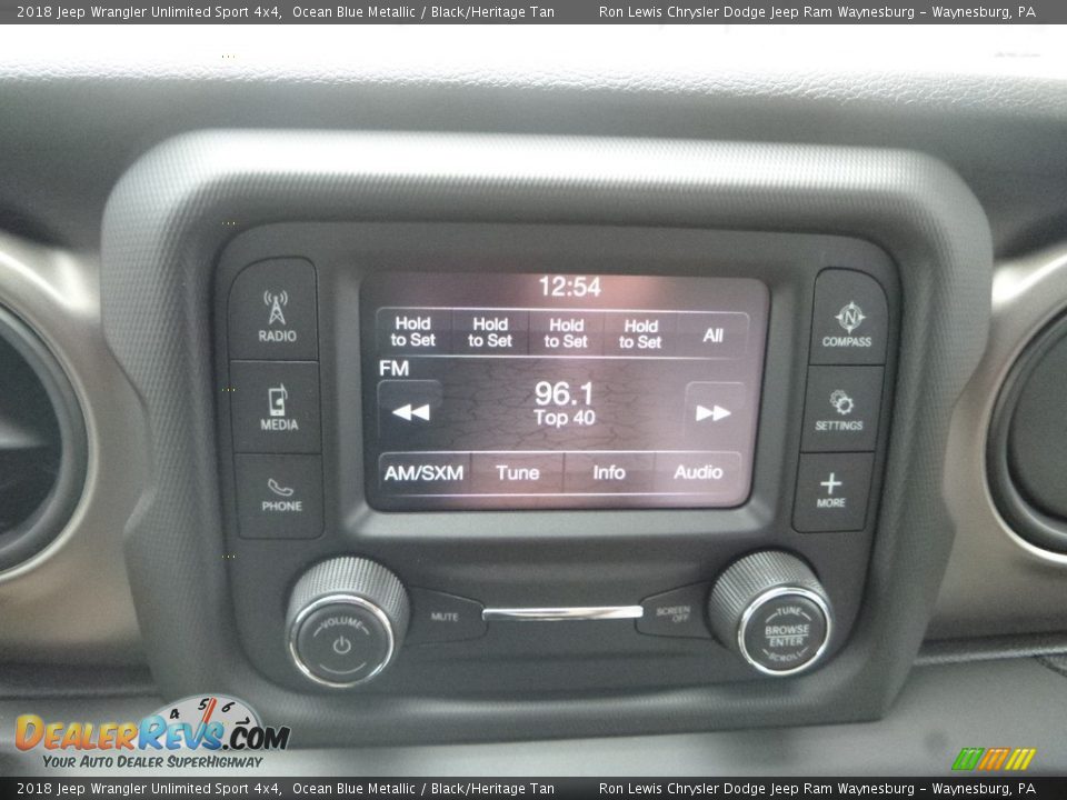 2018 Jeep Wrangler Unlimited Sport 4x4 Ocean Blue Metallic / Black/Heritage Tan Photo #16