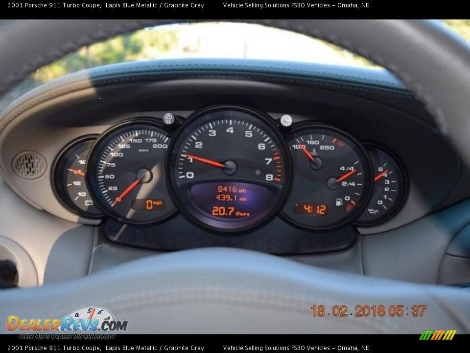 2001 Porsche 911 Turbo Coupe Gauges Photo #17