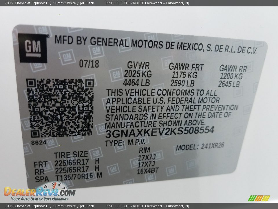 2019 Chevrolet Equinox LT Summit White / Jet Black Photo #9