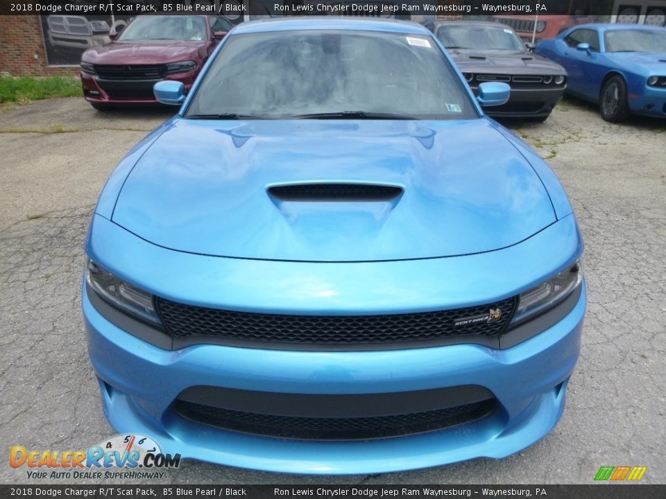 2018 Dodge Charger R/T Scat Pack B5 Blue Pearl / Black Photo #8