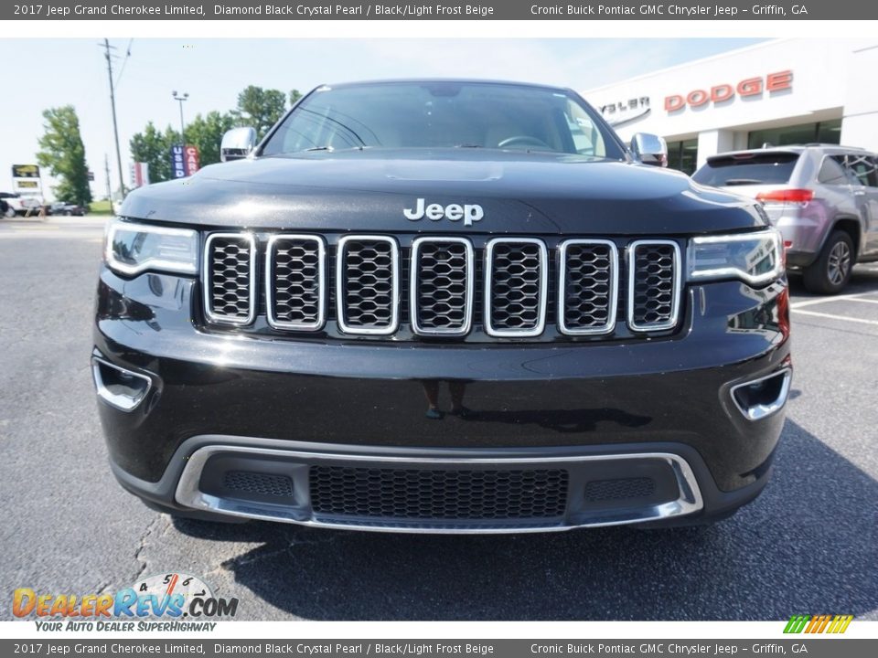 2017 Jeep Grand Cherokee Limited Diamond Black Crystal Pearl / Black/Light Frost Beige Photo #2