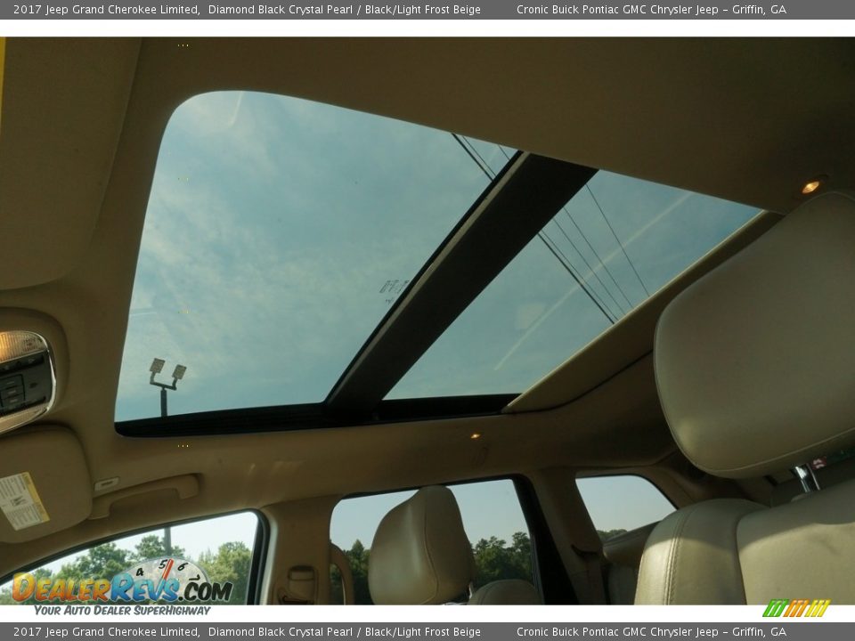 2017 Jeep Grand Cherokee Limited Diamond Black Crystal Pearl / Black/Light Frost Beige Photo #6