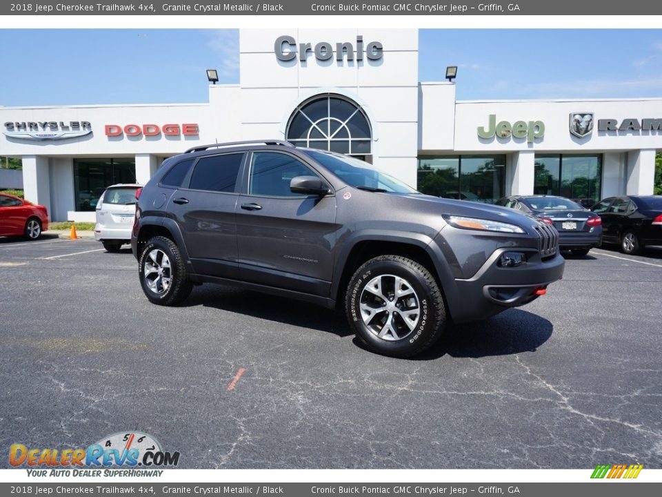 2018 Jeep Cherokee Trailhawk 4x4 Granite Crystal Metallic / Black Photo #1