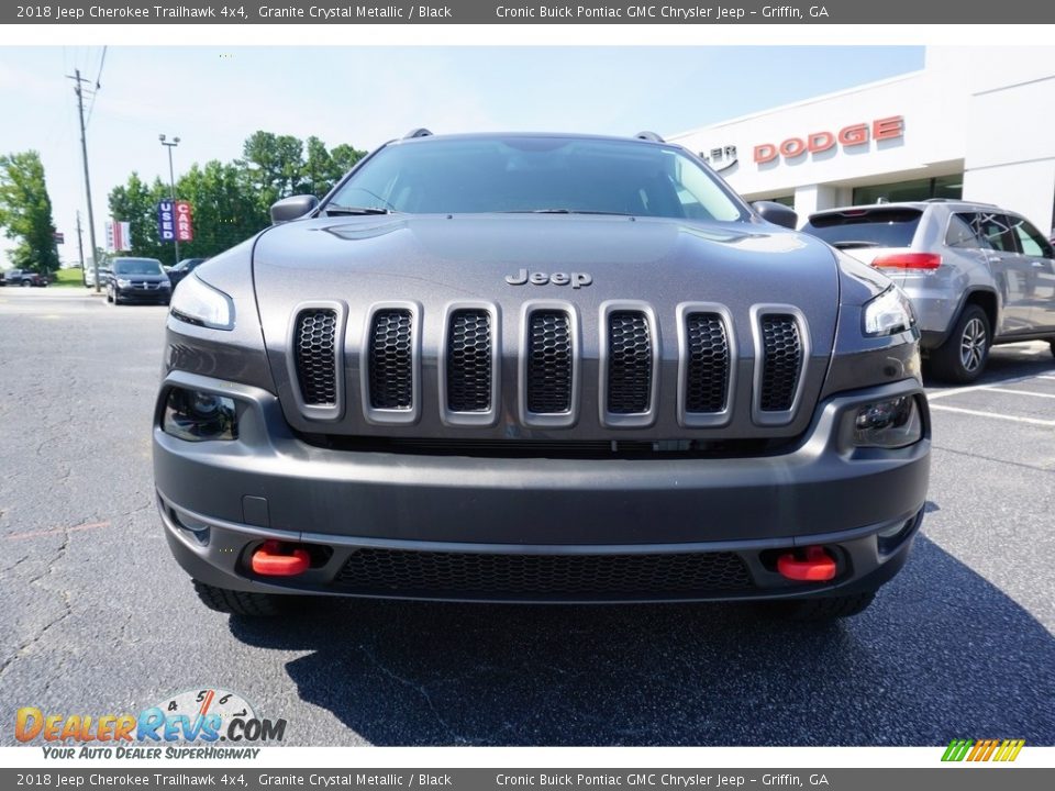 2018 Jeep Cherokee Trailhawk 4x4 Granite Crystal Metallic / Black Photo #2