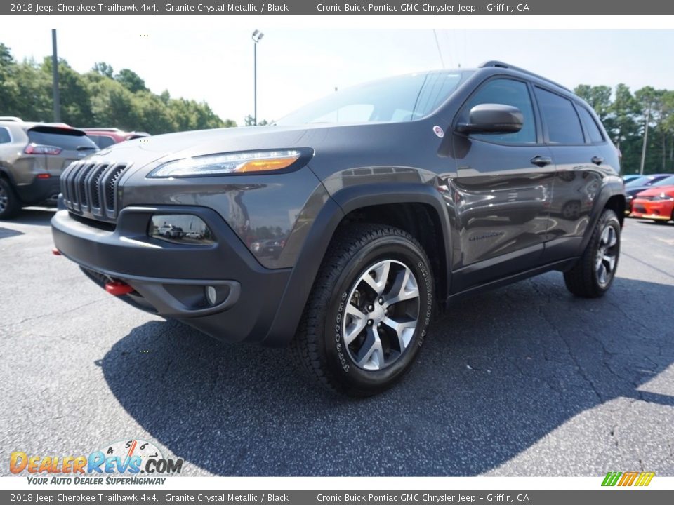 2018 Jeep Cherokee Trailhawk 4x4 Granite Crystal Metallic / Black Photo #3