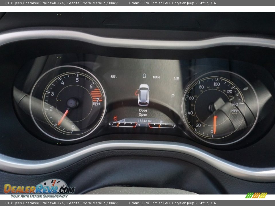 2018 Jeep Cherokee Trailhawk 4x4 Granite Crystal Metallic / Black Photo #7