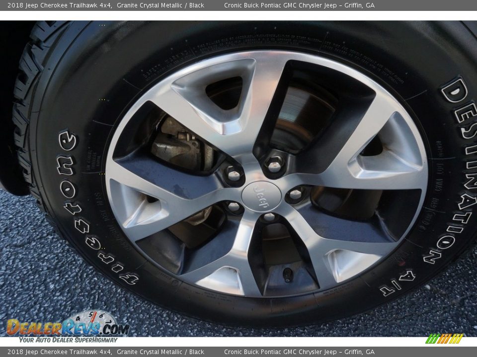 2018 Jeep Cherokee Trailhawk 4x4 Granite Crystal Metallic / Black Photo #10