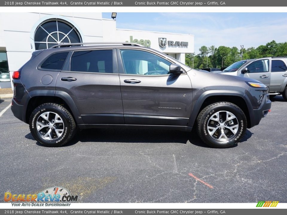 2018 Jeep Cherokee Trailhawk 4x4 Granite Crystal Metallic / Black Photo #12
