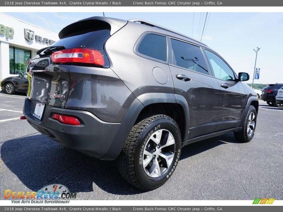 2018 Jeep Cherokee Trailhawk 4x4 Granite Crystal Metallic / Black Photo #13
