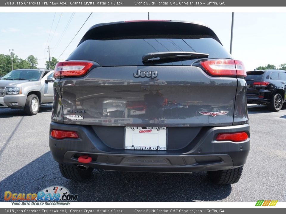2018 Jeep Cherokee Trailhawk 4x4 Granite Crystal Metallic / Black Photo #14